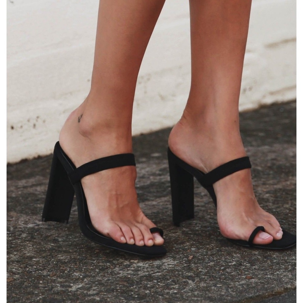Sierra Heel by Tony Bianco. High black sandal heel